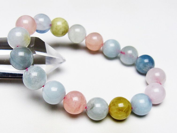 MIXベリルブレスレット 緑柱石 11mm [T237-4378] 1枚目