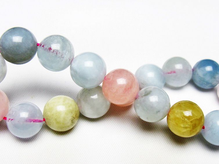 MIXベリルブレスレット 緑柱石 11mm [T237-4378] 2枚目