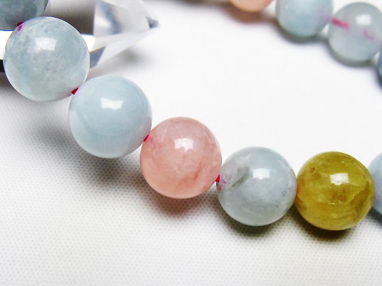 MIXベリルブレスレット 緑柱石 11mm [T237-4378] 3枚目