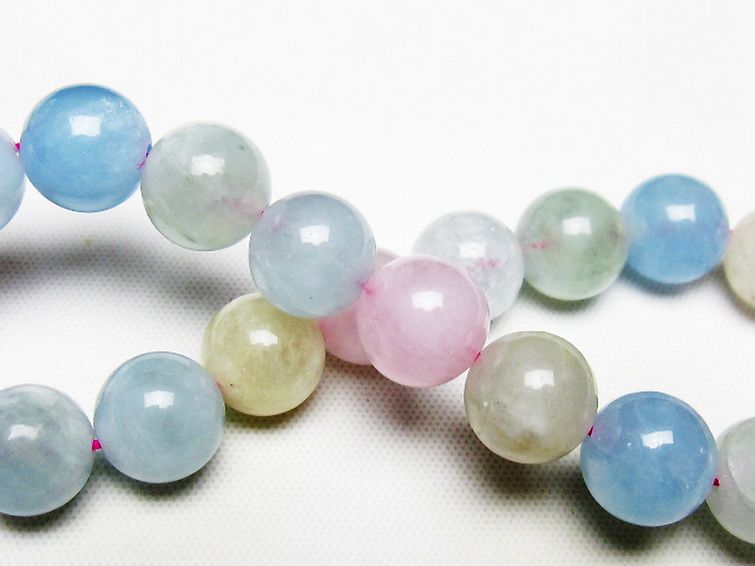 MIXベリルブレスレット 緑柱石 10mm [T237-4393] 2枚目