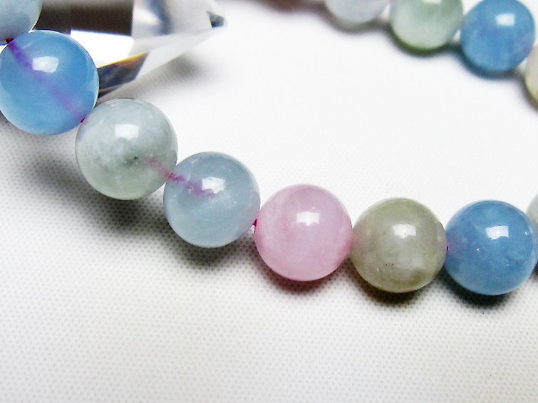 MIXベリルブレスレット 緑柱石 10mm [T237-4393] 3枚目