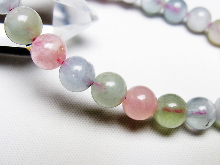 MIXベリルブレスレット 緑柱石 7mm [T237-4427] 3枚目