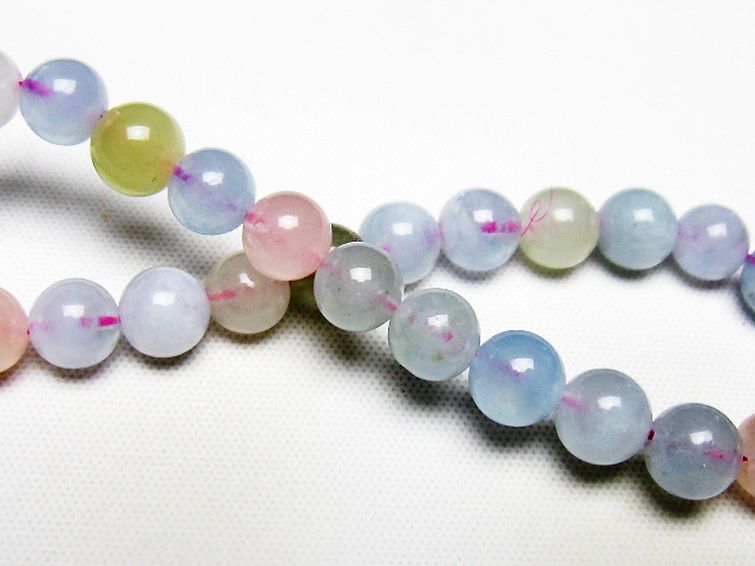 MIXベリルブレスレット 緑柱石 7mm [T237-4434] 2枚目