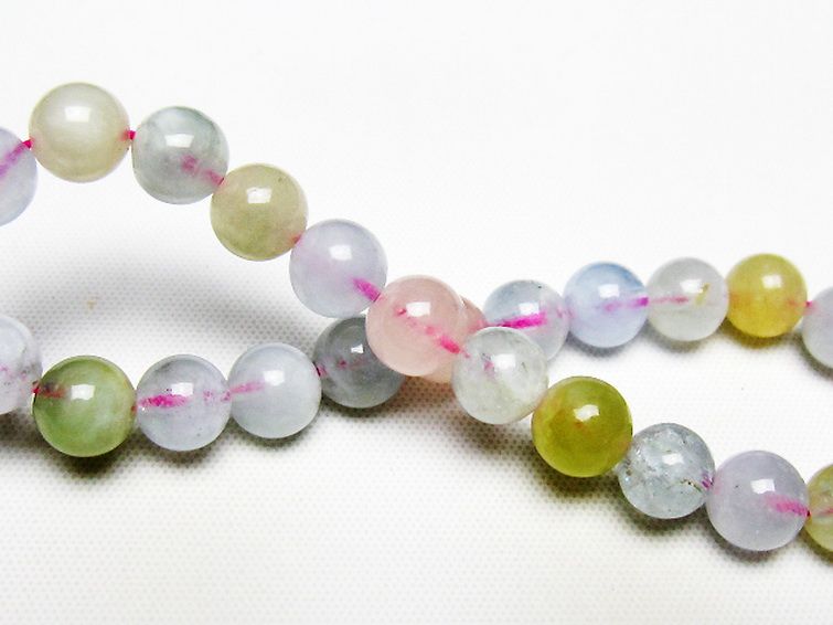 MIXベリルブレスレット 緑柱石 7mm [T237-4452] 2枚目