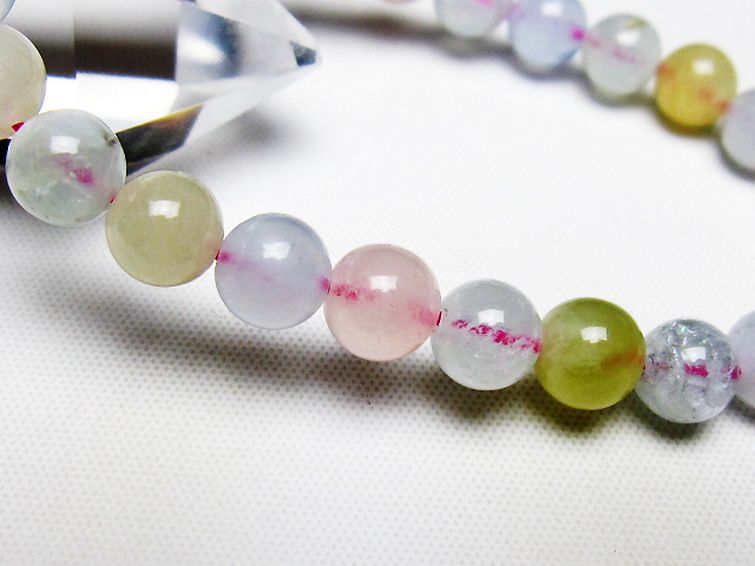 MIXベリルブレスレット 緑柱石 7mm [T237-4452] 3枚目