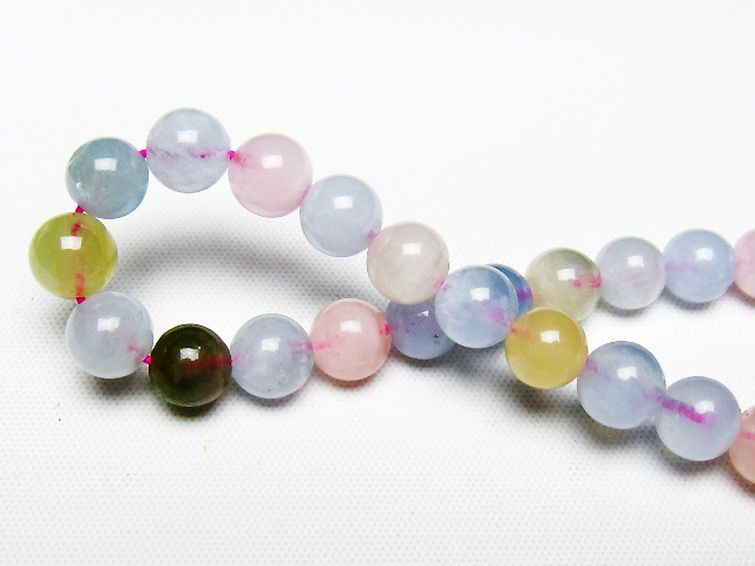 MIXベリルブレスレット 緑柱石 7mm [T237-4461] 2枚目