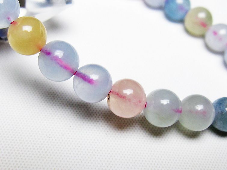 MIXベリルブレスレット 緑柱石 7mm [T237-4461] 3枚目