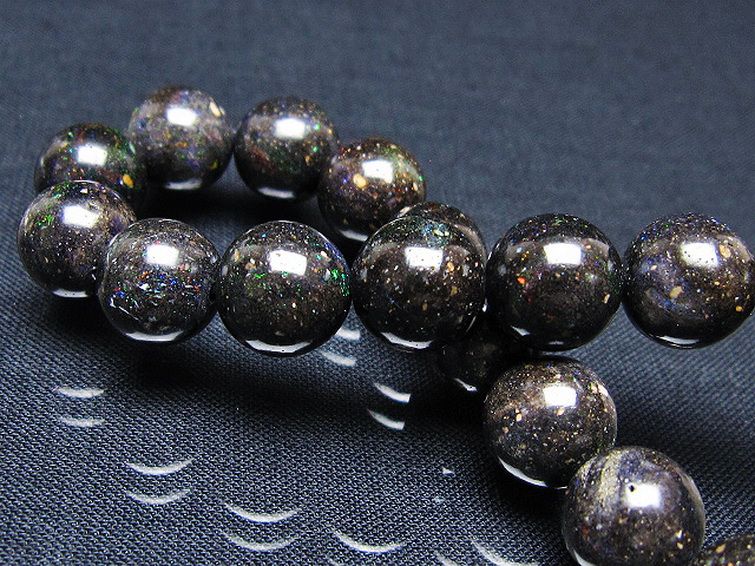 ブラックオパールブレスレット 11mm [T249-4554] 2枚目