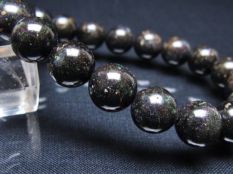 ブラックオパールブレスレット 11mm [T249-4554] 3枚目