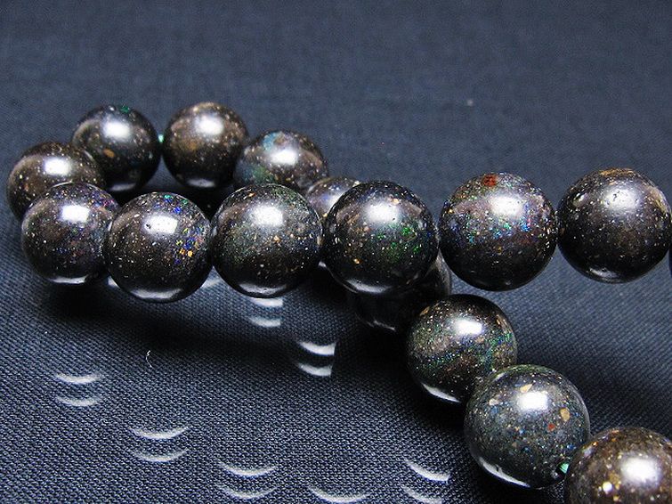 ブラックオパールブレスレット 12mm [T249-4563] 2枚目