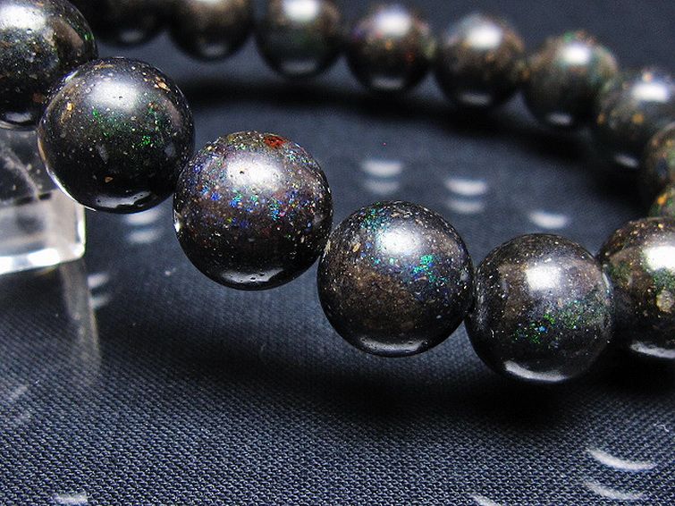 ブラックオパールブレスレット 12mm [T249-4563] 3枚目