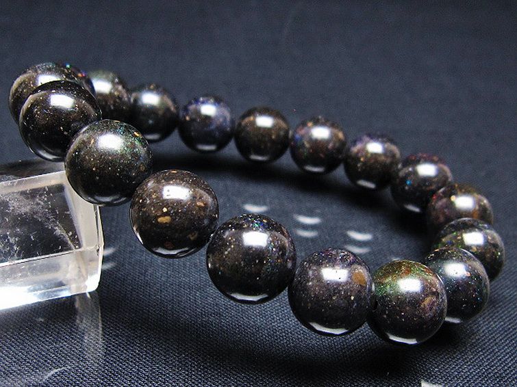 ブラックオパールブレスレット 11mm [T249-4569] 1枚目