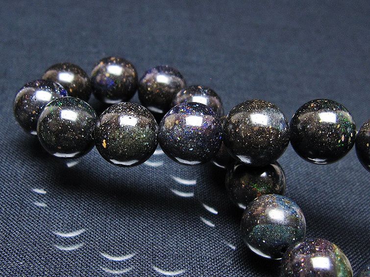 ブラックオパールブレスレット 11mm [T249-4569] 2枚目