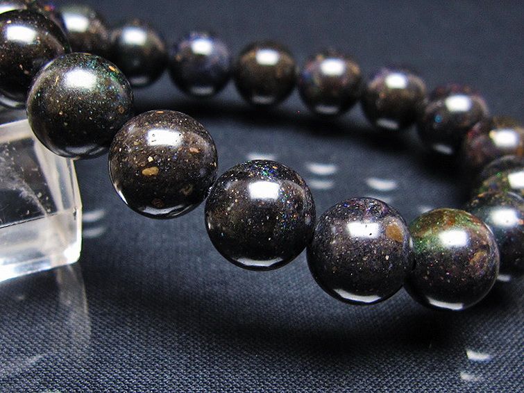 ブラックオパールブレスレット 11mm [T249-4569] 3枚目