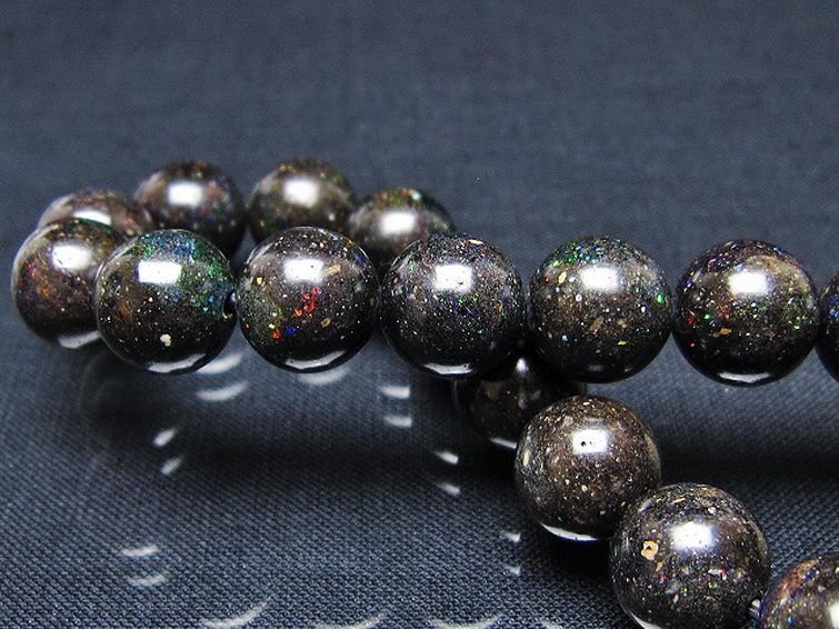 ブラックオパールブレスレット 11mm [T249-4575] 2枚目