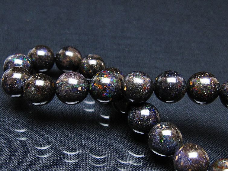 ブラックオパールブレスレット 10mm [T249-4594] 2枚目