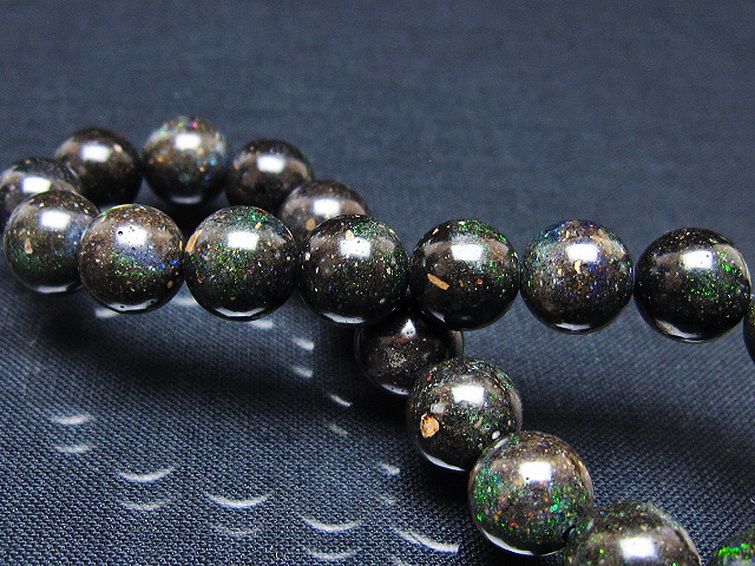 ブラックオパールブレスレット 9mm [T249-4618] 2枚目