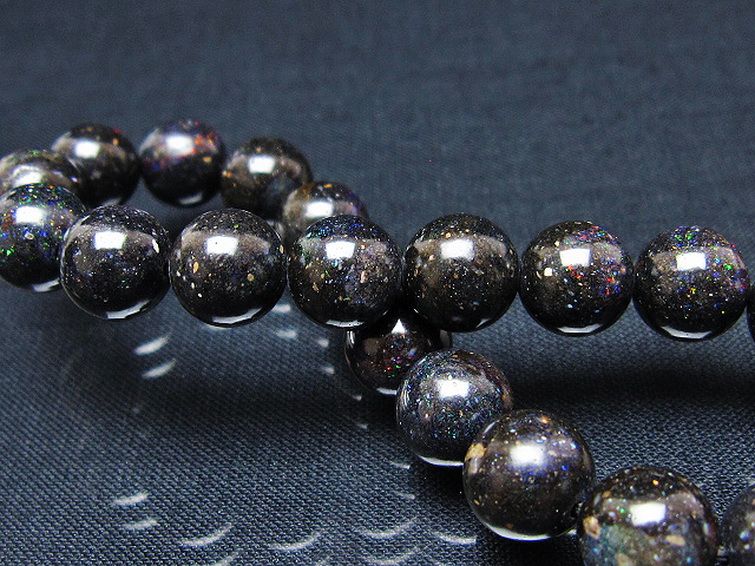 ブラックオパールブレスレット 9mm [T249-4625] 2枚目