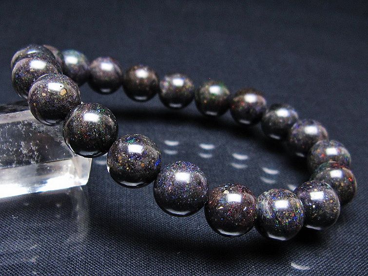 ブラックオパールブレスレット 10mm [T249-4641] 1枚目