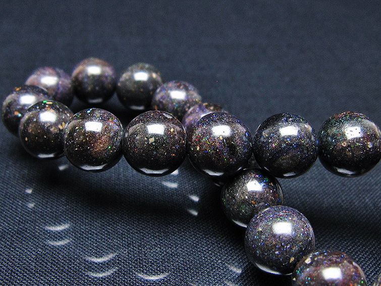 ブラックオパールブレスレット 10mm [T249-4641] 2枚目