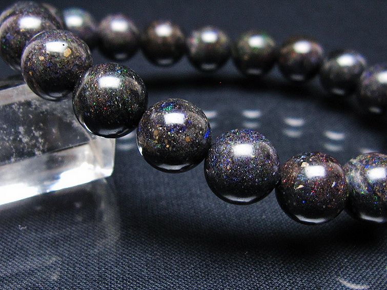 ブラックオパールブレスレット 10mm [T249-4641] 3枚目