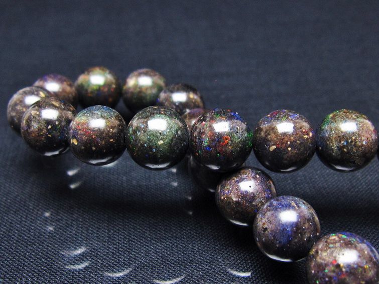 ブラックオパールブレスレット 9mm [T249-4646] 2枚目