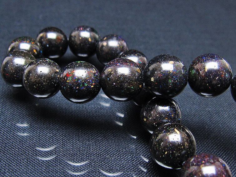 ブラックオパールブレスレット 11mm [T249-4662] 2枚目