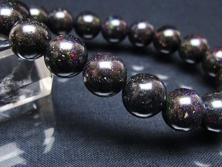 ブラックオパールブレスレット 11mm [T249-4662] 3枚目