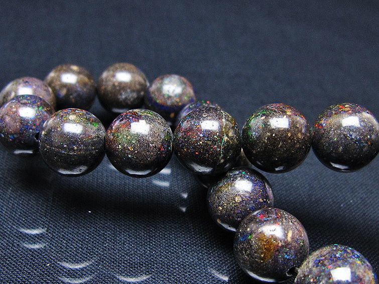 ブラックオパールブレスレット 11mm [T249-4694] 2枚目