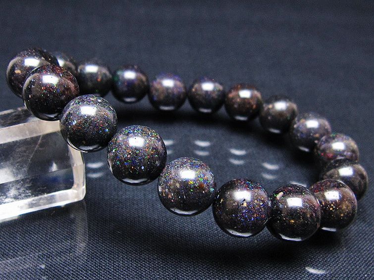 ブラックオパールブレスレット 11mm [T249-4704] 1枚目