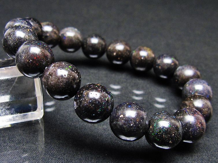 ブラックオパールブレスレット 11mm [T249-4716] 1枚目