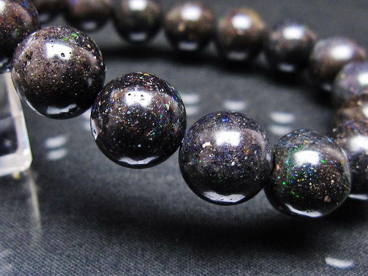 ✨ ブラックオパール ブレスレット 11mm 天然石 パワーストーン パワーストーン 天然石 ブラックオパールブレスレット 11mm [T249-4716]