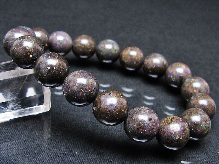 ブラックオパールブレスレット 12mm [T249-4725] 1枚目