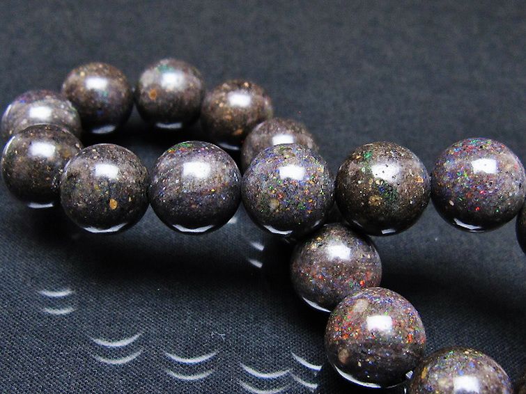 ブラックオパールブレスレット 12mm [T249-4725] 2枚目