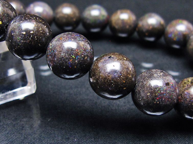 ブラックオパールブレスレット 12mm [T249-4725] 3枚目