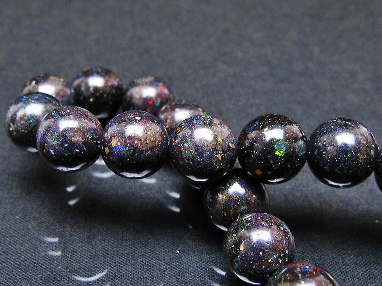 ブラックオパールブレスレット 11mm [T249-4737] 2枚目