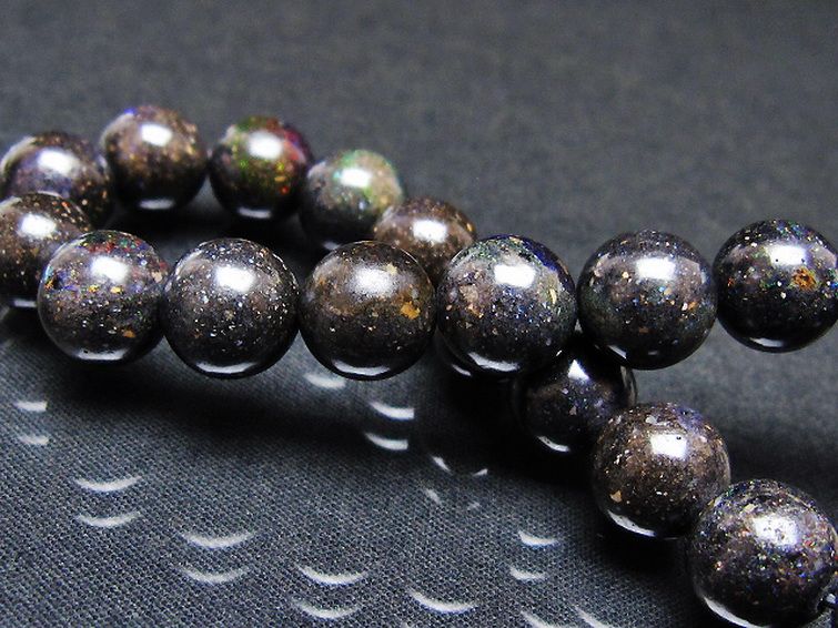 ブラックオパールブレスレット 10mm [T249-4754] 2枚目