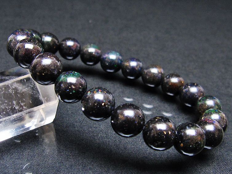 ブラックオパールブレスレット 9mm [T249-4790] 1枚目