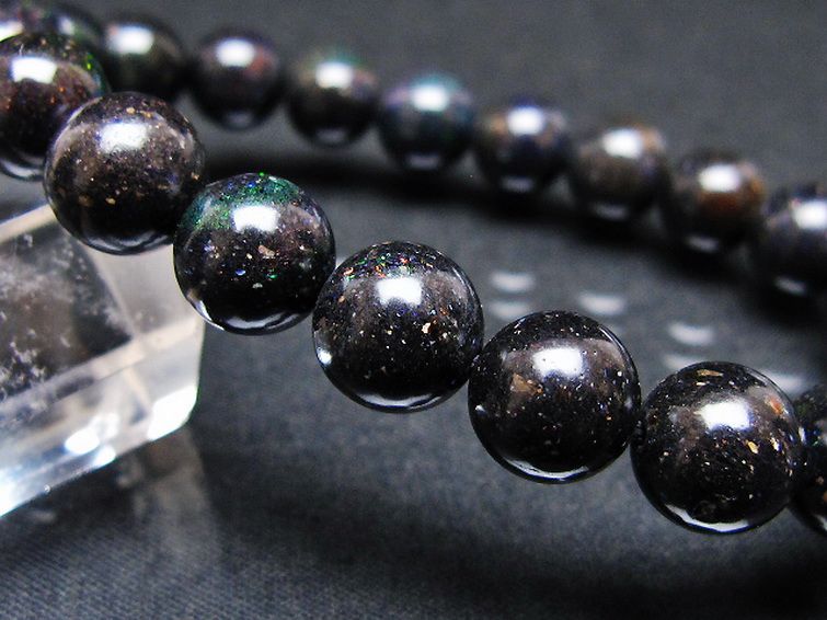 ブラックオパールブレスレット 9mm [T249-4790] 3枚目