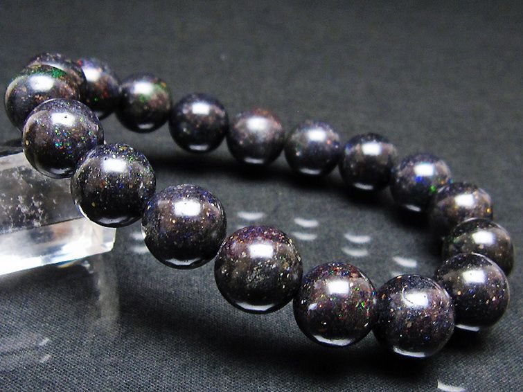 ブラックオパールブレスレット 11mm [T249-4803] 1枚目