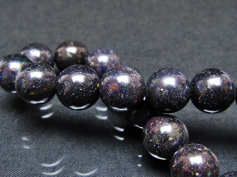 ブラックオパールブレスレット 11mm [T249-4803] 2枚目