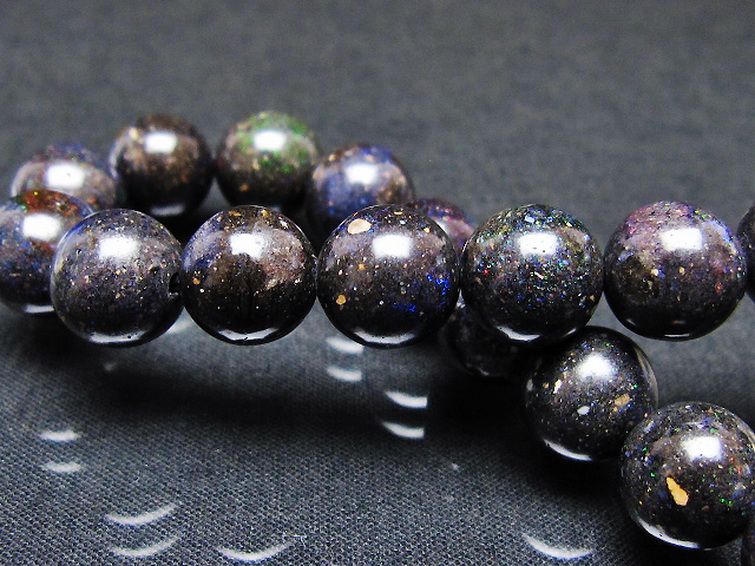 ブラックオパールブレスレット 10mm [T249-4815] 2枚目