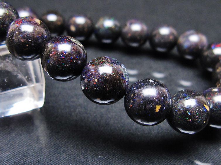 ブラックオパールブレスレット 10mm [T249-4815] 3枚目