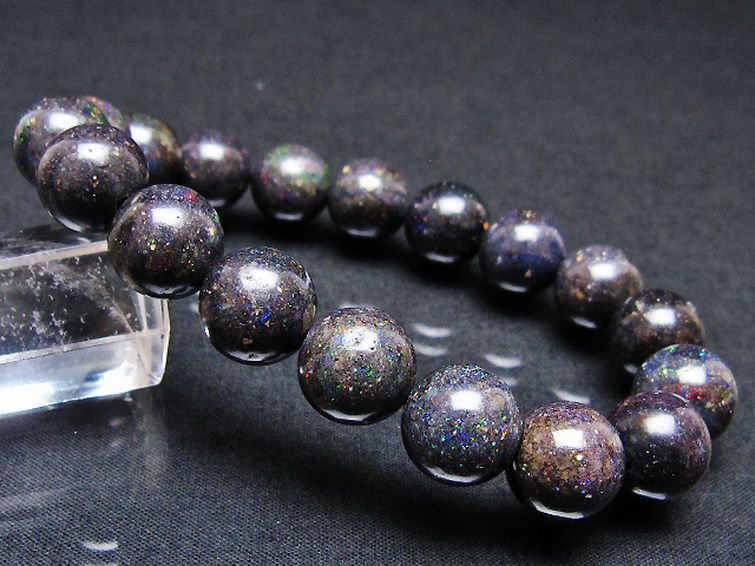 ブラックオパールブレスレット 12mm [T249-4826] 1枚目