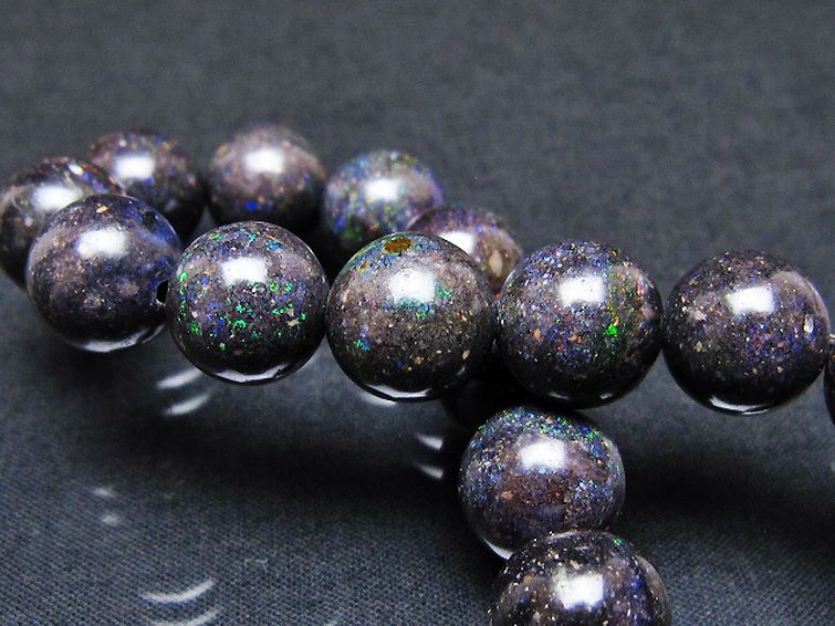 ブラックオパールブレスレット 12mm [T249-4826] 2枚目