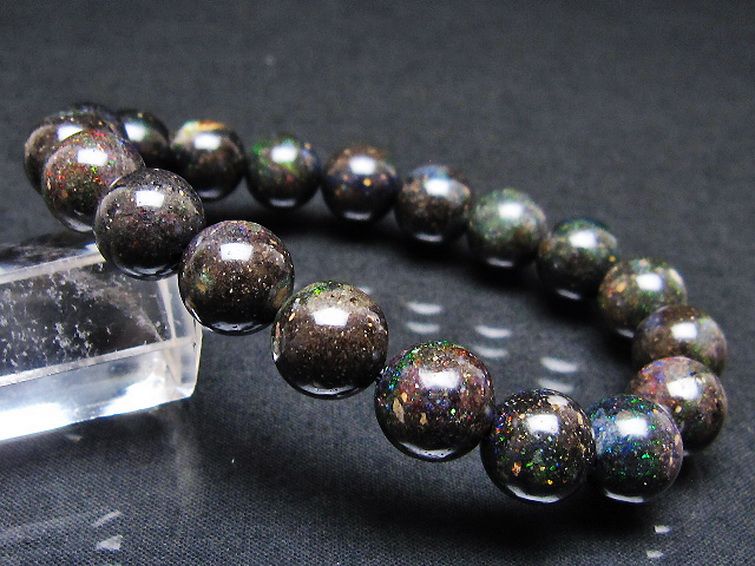 ブラックオパールブレスレット 10mm [T249-4842] 1枚目