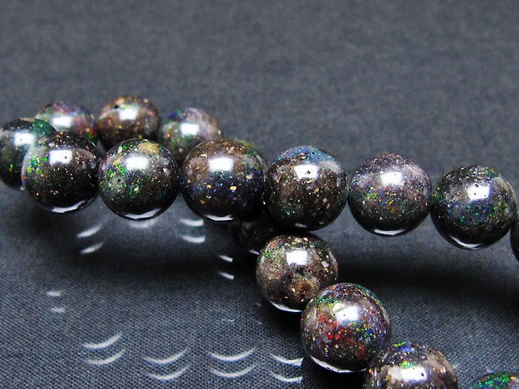 ブラックオパールブレスレット 10mm [T249-4842] 2枚目