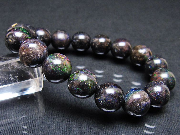 ブラックオパールブレスレット 12mm [T249-4850] 1枚目