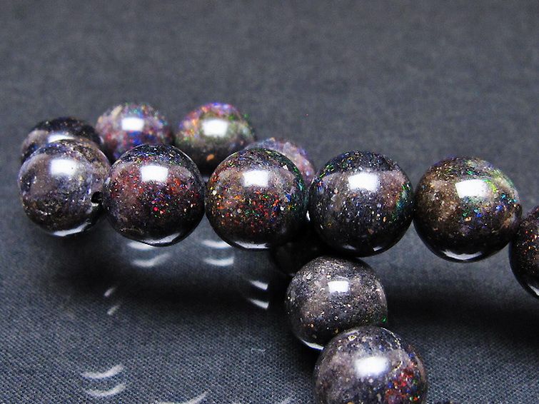 ブラックオパールブレスレット 12mm [T249-4850] 2枚目