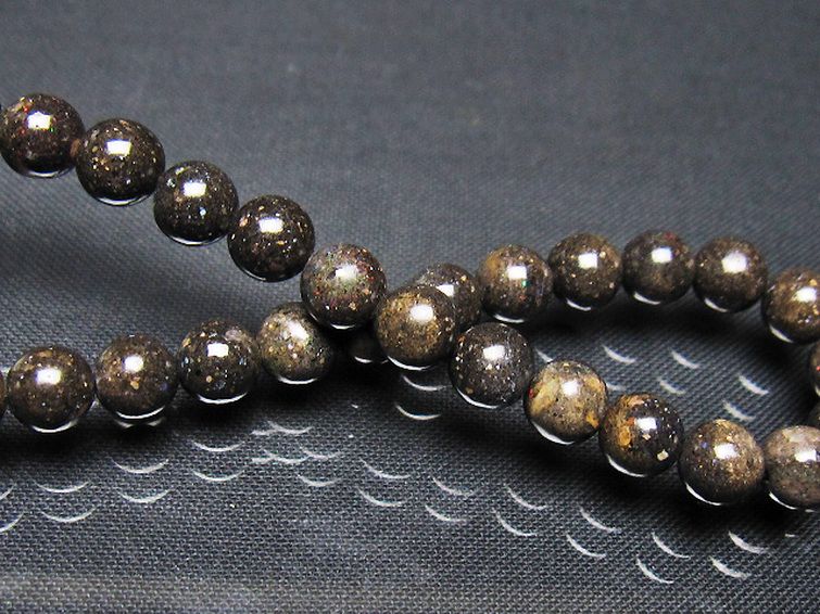 ブラックオパールブレスレット 6mm [t249-4861] 2枚目